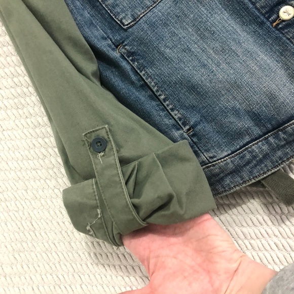 Anthropologie Utility Tie Denim Jean Jacket - S - Picture 2 of 6